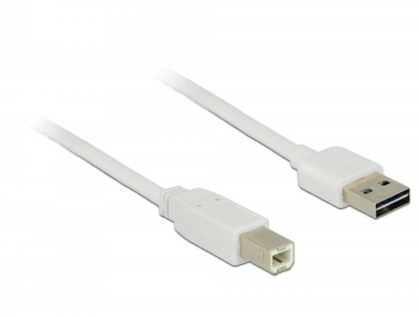 USB 2.0 Kabel A --> B, beige, 2,0 m